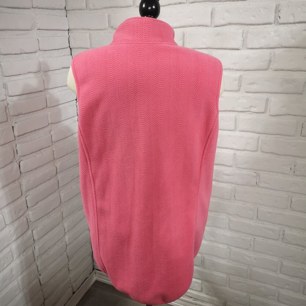 Cotton Ginny Ladies Size Small Plus (1X US Sizing) Pink Full Zip Fleece Vest - Picture 2 of 10